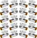 20-PCs HeSun Straight Stop Valve, 1/2" Sweat x 3/8" OD Compression Straight Stop, 1/4 Turn Shut Off Valve for Bathroom(VALVE093-20)