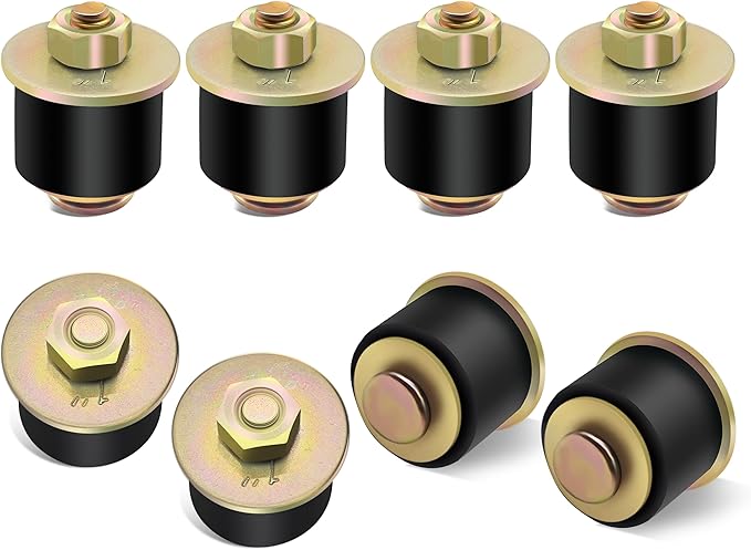 Siptenk 1" Freeze Rubber Expansion Plug 8 pcs, Automotive Rubber Expandable Freeze Plugs for Engine