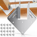 20 Pack Hurricane Tie,18-Gauge Hurricane Straps，Hot Dip Strong Galvanized Joist Hangers ,Rafter tie Brackets for Roofing Trusses Wood Timber,Seismic Bracket,Hurricane Clips