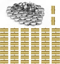 VEVOR Pipe Fittings, 1/2" 50PCS Brass Pipe Fittings, Clamp-style Straight-Through Pipe Connector Brass Air Fittings, Heavy Duty Plumbing Fittings Tube Adapter for Heating/Shower Systems,Water Pipes