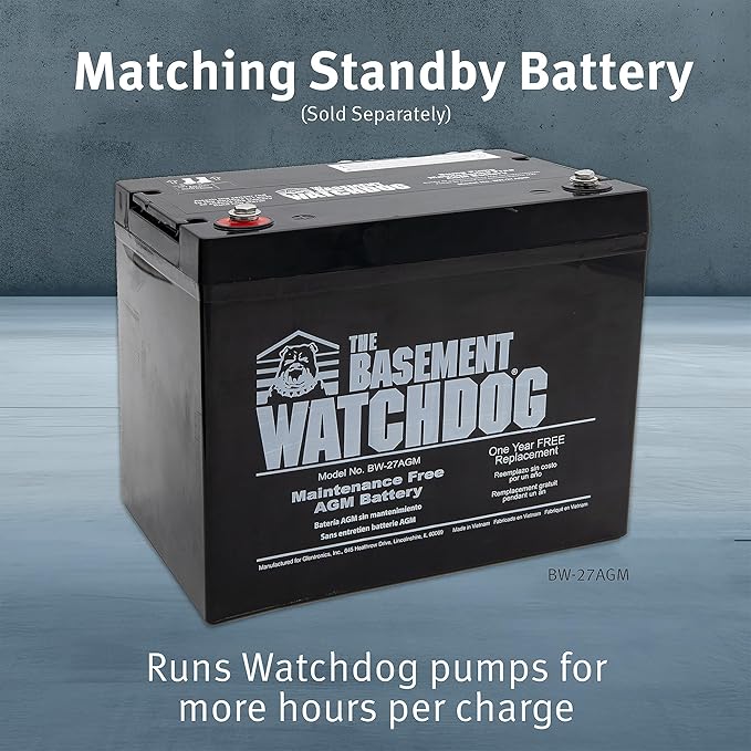 The Basement Watchdog Combo Preassembled Primary & Battery Backup Sump Pump System w/Monitoring Controller (CITE-33)