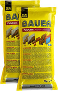 Bauer Instant Polymer Cement, Ready-to-Use Alternative to Mortar & Adhesives - Versatile for Concrete Crack Repair, Stone Tile Crack Repair & Brick Repair, Convenient, Durable & Easy to Store - 4kg