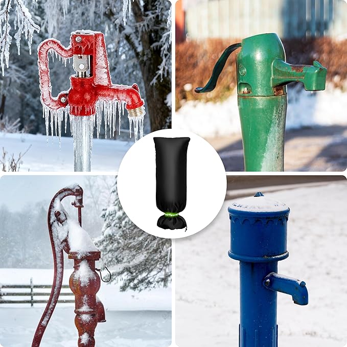 Bonviee 2-Pack Outdoor Faucet Covers For Winter- 35”H X 15”W- Insulated With Thick Cotton Waterproof Oxford Fabric and Reflective Strip for Freeze Protection Outdoor Faucets Hose Bibs