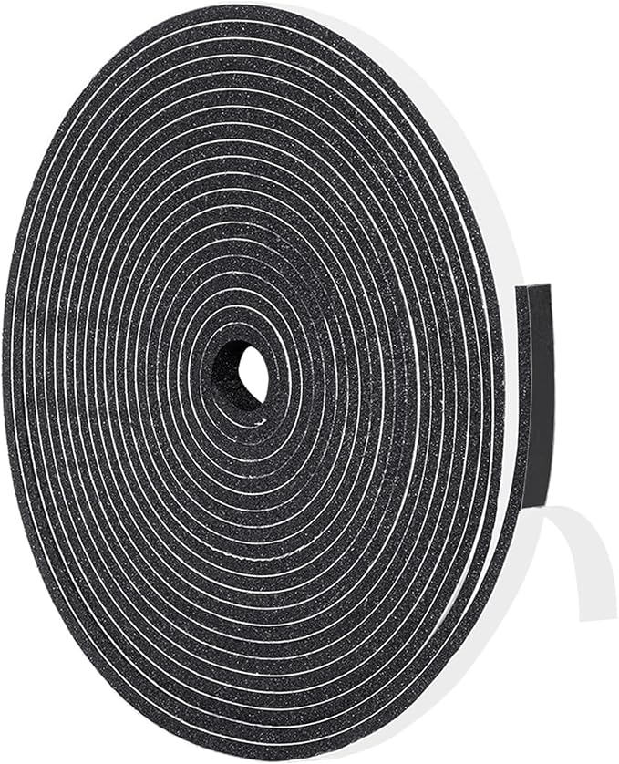 Yotache Weather Stripping Door Seal Strip 1/4" x1/8", Better Adhesive Foam Insulation Seal Tape for Door Jamb Frame, Windows, 26Ft Length