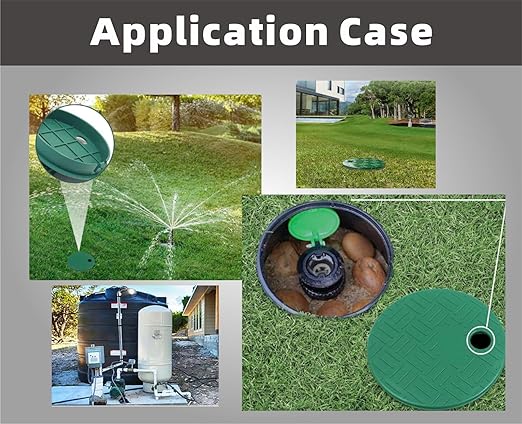 2 PCS Valve Box Cover Lid ID 5.5" OD 6" for Sprinkler Irrigation System, Only Compatation with ID 5.5" Sprinkler System Covers Outdoors (5.5 inch)