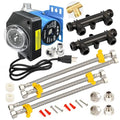 Instant Hot Water Recirculating Pump Replacement Kit for Tank Water Heater, House Circulation Pump w/Programmable Timer, 2 Brass Sensor Valves (595926), 4 Lines & Adapters, Replaces 0955805 & 595916