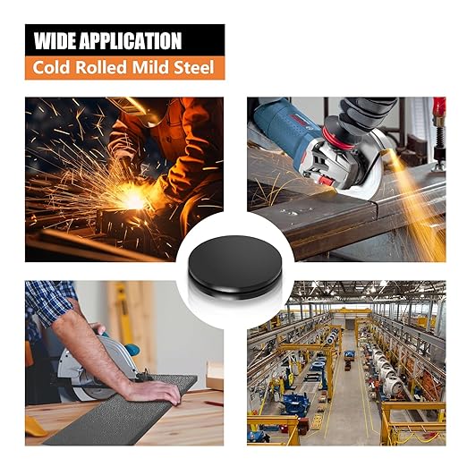 1/4 Round Steel Plate Base 6 inch Diameter 2 Pack, A36 Steel Plates Sheet Hot Rolled Weldable Circle