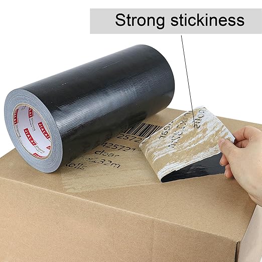 10 Inches Duct Tape, Industrial Grade 10 inches x 30 Yards Duct Tape Black, 9 Mil Heavy-Duty, Waterproof, Strong, Flexible, No Residue, UV Resistant for Crafts & Home Improvement