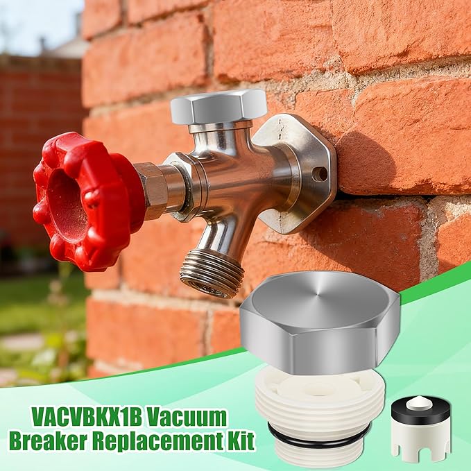1+1 Pack Vacuum Breaker Repair Kit Replacement for VACVBKX1B Heavy Duty Metal Outdoor Faucet Repair Kit for Traditional Anti Siphon Frost Free Sillcock Valves Anti Siphon Valve Repair Kit-Coldirsoap