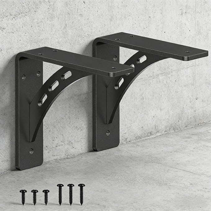 6 inch x 5 inch Heavy Duty Bracket,Granite Countertop Support Brackets, Heavy Duty Shelf Brackets , Max Load 1100 Lbs ,Mantel Brackets (Set of 2) - (6" x 5")