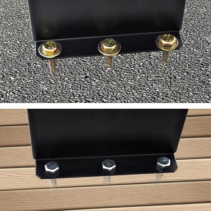 (2 Pack) 6x6 Post Bracket(Acturl 5.6 x5.6) Heavy Duty Adjustable Wood Fence Anchor Base Brackets, for Deck Railing, Deck Post, Pergola Post Brackets