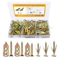 120PCS PCS Self-Drilling Drywall Anchors Kit Self Drilling Drywall Anchor Screws,Metal Anchors Kit, No Drill Needed, Zero Wall Damage,60 Sheetrock Anchors (0.47X1.57inch) and 60 Zinc Plated Screws