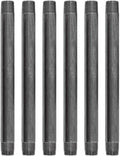 PIPE DÉCOR 1/2” x 42” Malleable Cast Iron Pipe Nipple, Pre-Cut Connectors, Industrial Steel Grey Fits Standard Half Inch Black Threaded Pipes Nipples and Fittings, Build Vintage DIY Furniture, 4 Pack