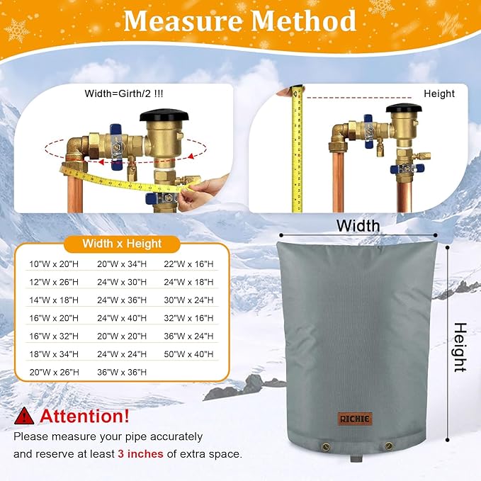 Backflow Preventer Cover (5°F) Heavy-Duty 5-Layer Insulated Enclosure, Freeze & All-Weather Protection for Outdoor Pipe, Irrigation Sprinkler Valve, Well Water Pump & PVB, 16" Wx20 H Grey