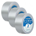 Spartan Industrial 2" X 30 yd Silver Duct Tape - 3 No-Residue Tape Rolls for Heavy Duty Industrial, DIY, Auto Projects - Water-Resistant 9 Mil