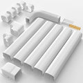 5'' 20 Ft Mini Split Line Cover Set, PVC & PP Line Set Cover for Mini Split AC, Line Hide for Central AC, White
