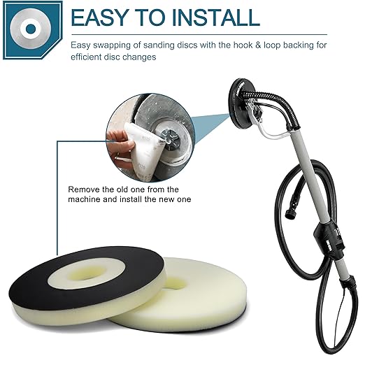 2-Pack 9" Backup Pads Works with a Variety of 9" Discs Sanding Systems, Compatible with Porter Cable 7800 Drywall Sander