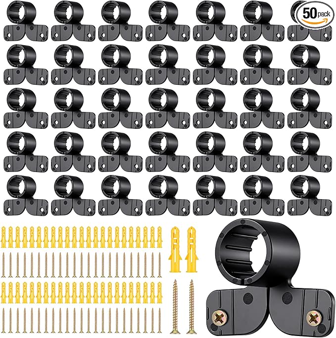 50 Pack 1/2 Inch Suspension Pipe Clamp Pex Clamps Conduit Clamp with Screws for Pex Copper CPVC Tubing Supports Butterfly Style