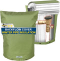Backflow Preventer Cover Insulated (5˚F) - 18" W x 34" H Backflow Cover for Winter Pipe Freeze Protection - Sprinkler Covers for Outside - Double Wall Insulation Cover Green