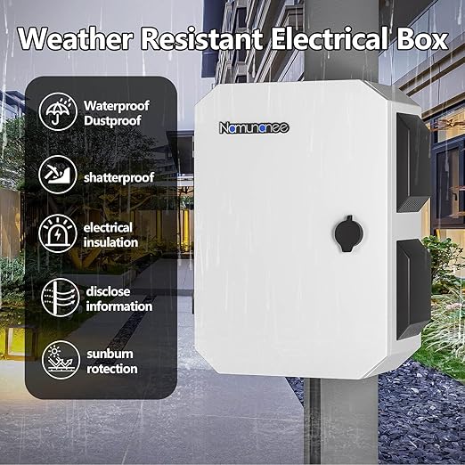 Outdoor Electrical Box with Thermostat and Fan, Cold-Rolled Steel Plate, Aluminum Alloy Back Beam, One-Piece Ventilation Design, IP65 Waterproof, Wall/Pole Mounted. (17.7" x 13.8" x 7.9")