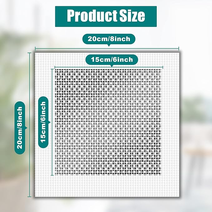 8Pcs 6 Inch Drywall Patch, Wall Repair Patches, Self-Adhesive Fiberglass Repair Kit Dry Wall Hole Repair Patch for Aluminum Metal Sheetrock Ceiling (6"x 6")