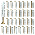 PATIKIL 30 Pcs Drywall Hollow Wall Anchors with Screws 0.16 x 1.38, Steel Dry Wall Anchors Kit for Wooden Concrete Plaster Hinge Hole Repair, Silver (5 x 30mm)