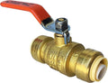 PROCURU 1-Pack 3/4-Inch PushFit Forged Brass Ball Valve, Push-to-Connect Full Port, Heavy Duty Valve for Copper, PEX, CPVC, Certified Safe (8X8314-1P)