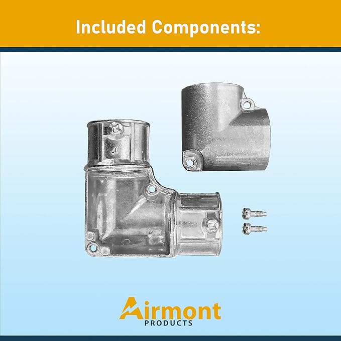 AP-10823 EMT to EMT Conduit Inside Pulling Elbow, 1 inch, Right Angle Conduit Bend Connector, Combo Head Set Screw, Zinc Die Cast, Pulling Elbow