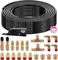 100FT 1/4 Air Hose Brass Fittings Kit 22pcs 1/4" OD Quick Push to Connect DOT Brass Fittings 1/4 SAE J844 PA12 Nylon Air Line Tubing with Cutter for Air Suspension Kit Trailer Brake System