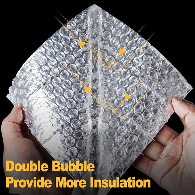 Double Bubble Reflective Foil Insulation Tape, Self-Adhesive Ac Pipe Insulation Wrap for AC Hose, HVAC Duct, Exhaust Hose, Bubble Wrap Insulation for Weatherproof Attics, Windows, Garages -6 inch