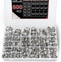 600PCS 22 Sizes Single Ear Hose Clamps, 5.3-33.1mm Crimp Hose Clamps 304 Stainless Steel, Ear Clamp Perfect for Automotive, Home Appliance Line, Pipe Hoses and Industry Use By Hydencamm