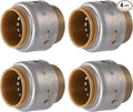 SharkBite Max 3/4 Inch Push Cap, Pack of 4, Push to Connect Brass Plumbing Fitting, PEX Pipe, Copper, CPVC, PE-RT, HDPE, UR518A4