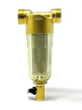 Bluonics Reusable Spin-Down Sediment Pre-Filter for Whole House City & Well Water, 40 Micron, Includes 1" and 3/4" NPT Adapters