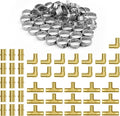 VEVOR Pipe Fittings, 3/4" 45PCS (15xStraight, 15xElbows, 15xTees) Brass Pipe Fittings, Push-Fit Pipe Connector Brass Air Fittings, Plumbing Fittings Adapter for Heating/Shower Systems, Water Pipes