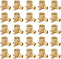 SUNGATOR 25-Pack 3/4" Pex Drop Ear Elbow, No Lead Brass, 3/4 Inch Pex Fittings