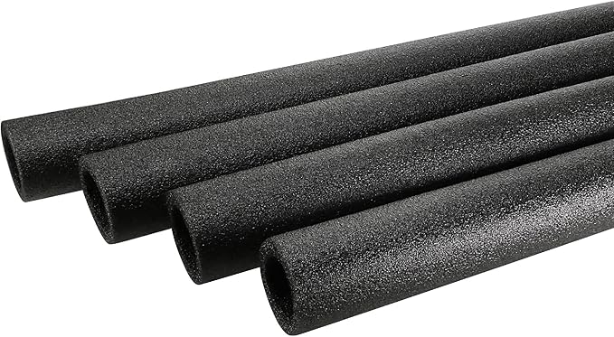 MECCANIXITY Foam Tube Sponge Protective Sleeve Black Seal Sleeve Polyethylene Pipe 40x60mm(1.57x2.36 Inch) for Pipe Insulation, Pack of 4