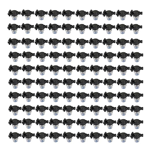 SEAFLO Inline Water Pump Filter 52S02-3/4" Male Quick Attach with 1/2" Hose Barb, 50 MeshSteel Strainer with Plastic Shell, Fits SEAFLO 56 Series Pumps, RV, Marine, Agriculture, Lawn Care (100-Pack)