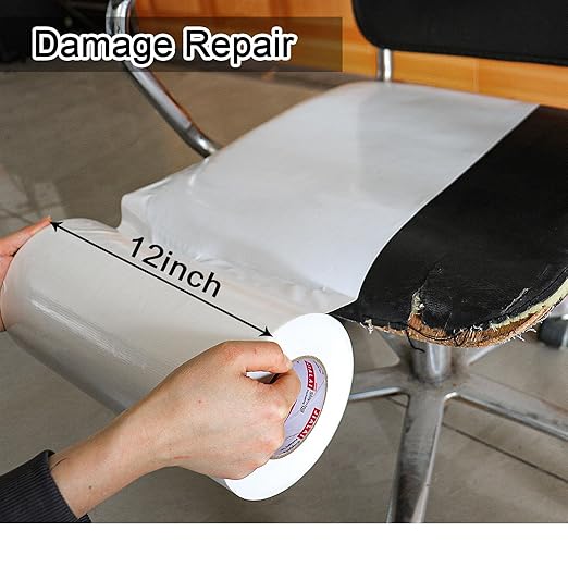 12 Inch Wide Duct Tape, Industrial Grade 30Yards (90 ft) Wide Tape Duct, 9 Mil Heavy-Duty, Waterproof, Strong, Flexible, No Residue, for Crafts & Home Improvement (White, 12'' x 90ft)