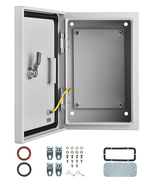 Waterproof Electrical Enclosure 12 x 8 x 6'', Outdoor Electrical Box Weatherproof, Electrical Junction Box with Reinforced Lock
