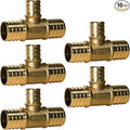 XFITTING 1 inch x 1 inch x 3/4 inch Pex Reducing Tee, Pex B Crimp Version 25-1-6=10X, 10 Pieces