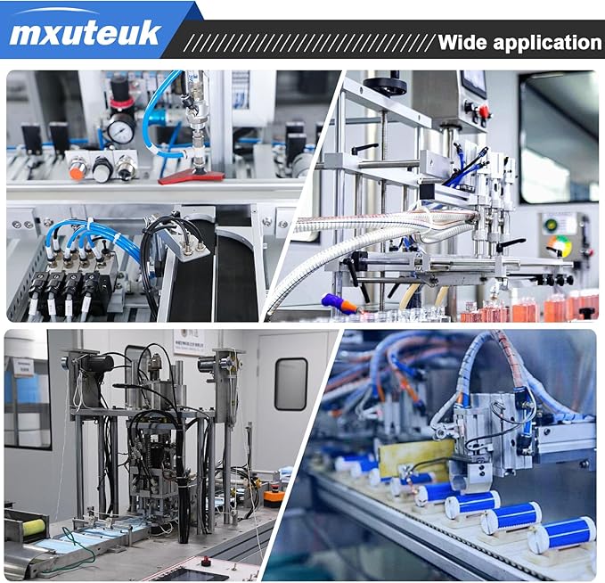 mxuteuk 1/4" Push to Connect Fittings,1/4" OD to 1/4" NPT Air Hose Fittings,1/4" Quick Connect Fitting,Pneumatic Elbow and Straight Combination(12PCS)
