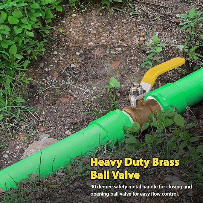 1 1/4" Propress Brass Ball Valve - Press Shut Off Ball Valve with EPDM O-ring Fit Both End - Premium Water Stop Shut Off Tool with 1" In. Connections - Pack of 2
