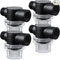 Honoson 4 Pack Water Pump Strainer Filter, RV Replacement 1/2 Twist On Pipe Strainer with 50 Mesh Stainless Steel Filter Screen Compatible with WFCO or Shurflo Pumps
