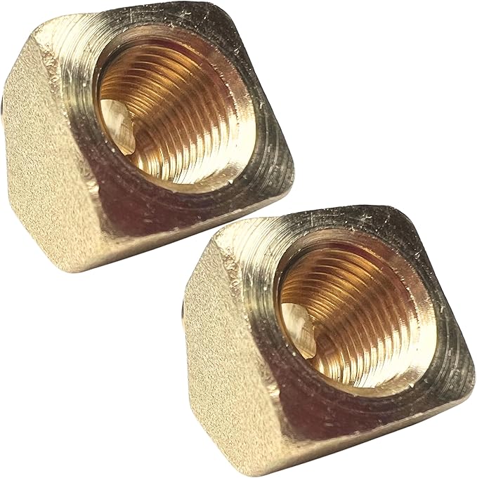 2pcs Brass 1/8" NPT Male x 1/8" NPT Female 45 Degree Street Elbow Fitting by CX WONDERLAND