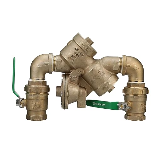 Zurn Wilkins 2" 975XL2 Reduced Pressure Principle Backflow Preventer with street elbows and union ball valves