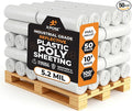 Xpose Safety Clear Plastic Sheeting (Bulk Full Pallet 50 Pack) – 10' x 100' Rolls – Heavy Duty 5.2 Mil Poly Sheet – Waterproof, Dustproof, Vapor Barrier – for Construction, Painting, Industrial Use