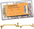 60 Pack Sawtooth Picture Hangers – Small & Heavy-Duty Wall Hanging Kit, 2 Sizes for Photo Frames, Art, Paintings, Canvas Hooks, and Picture Hanging Hardware Gold