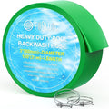 Pool Backwash Hose 3" x 100', Heavy-Duty PE Backwash Hose for Pool Filter – Includes 2 Clamps, Weatherproof & Burst Resistant for Water Transfer, Sump Pump, Pool Drain, Sand Filter (Green)