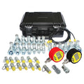 XZT 70U Hydraulic Pressure Test Coupling Kit,Pressure gauges Set,Test Hose,BSPP ORFS JIC Hydraulic Swivel Run tees for Repair Excavator Construction Machinery