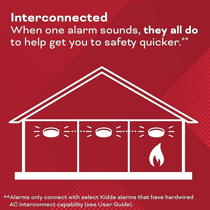 Kidde Hardwired Smoke & Carbon Monoxide Detector, AA Battery Backup, Voice Alerts, Interconnectable, LED Warning Light Indicators, 2 Pack